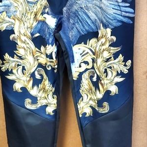 Jogging style pants with eagle design